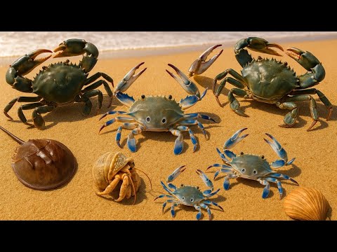 Coastal Foraging Crab Hunt : Alien Crab, Mud Monster & Cute Hermit Crabs!