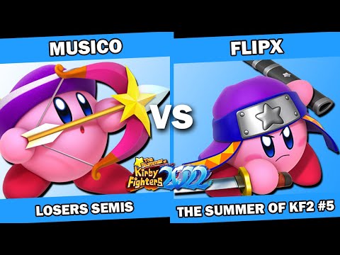 Musico (Archer/Water/Artist) vs FlipX (Yo-Yo/Ninja) - Kirby Fighters 2 Tournament - Summer of KF2022