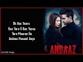 Andaaz (Lyrics) - Miel ft. Mahira Sharma | Raj Fatehpur | Gaurav Dev, Kartik Dev |  New Song Andaaz