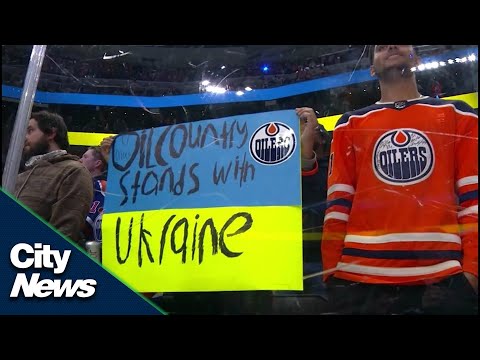Alberta’s NHL teams show support for Ukraine