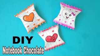 DIY Notebook paper chocolate/valentine day gift idea/paper candy idea/handmade gift idea/#shorts