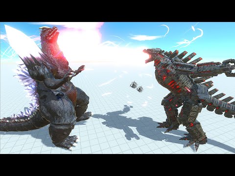 SPACE GODZILLA VS MECHA GODZILLA DEATH RUN - Animal Revolt Battle Simulator