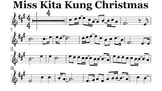 Miss Kita Kung Christmas Bb Instruments Sheet Music Backing Track Play Along Partitura
