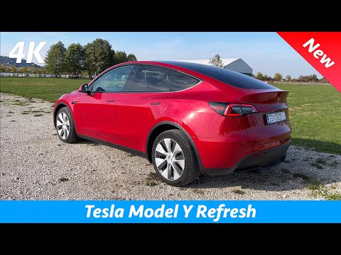 Tesla Model Y 2022 - FIRST Look in 4K | Exterior - Interior (Refresh) Long Range, VISUAL REVIEW