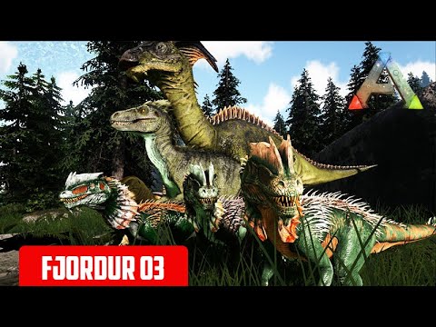 ARK Fjordur 3 vidas  - Domando animais e CRESCENDO A FAMÍLIA - Episódio 03