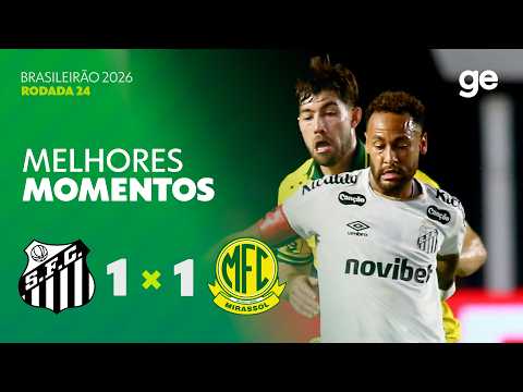 Gols e melhores lances de Santos x Mirassol