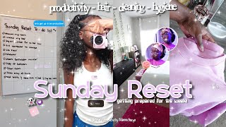 SUNDAY RESET 🫧💟{ productivity, hair, cleaning, hygiene, self care! etc..} Teianna Saroya