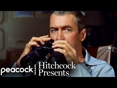 Thumbnail of the video: James Stewart Takes A Peek | 'Rear Window' (1954) | Hitchcock Presents