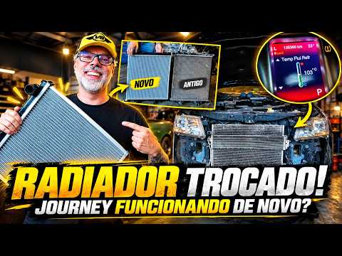 TROQUEI O RADIADOR DA DODGE JOURNEY EM CASA! (FICOU ZERO?)