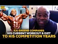 Kai Greene Compares His Current Workout & Diet Routine To His Competition Years