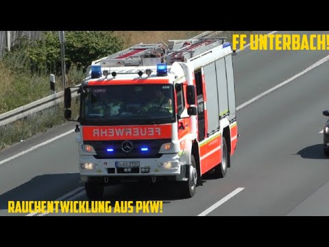 [FF Unterbach] Rauchentwicklung aus PKW auf der Autobahn