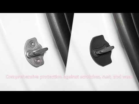 New TPU Door Lock Cover Carbon Fiber