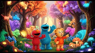 Cookie Monster, Daniel Tiger and Elmo&#39;s Colorful Adventure on Sesame Street