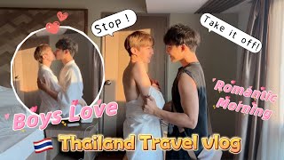 Boy's Romantic Morning💞 Take off clothes and take a shower together😳  Thailand Travel VLOG