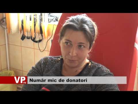 Număr mic de donatori
