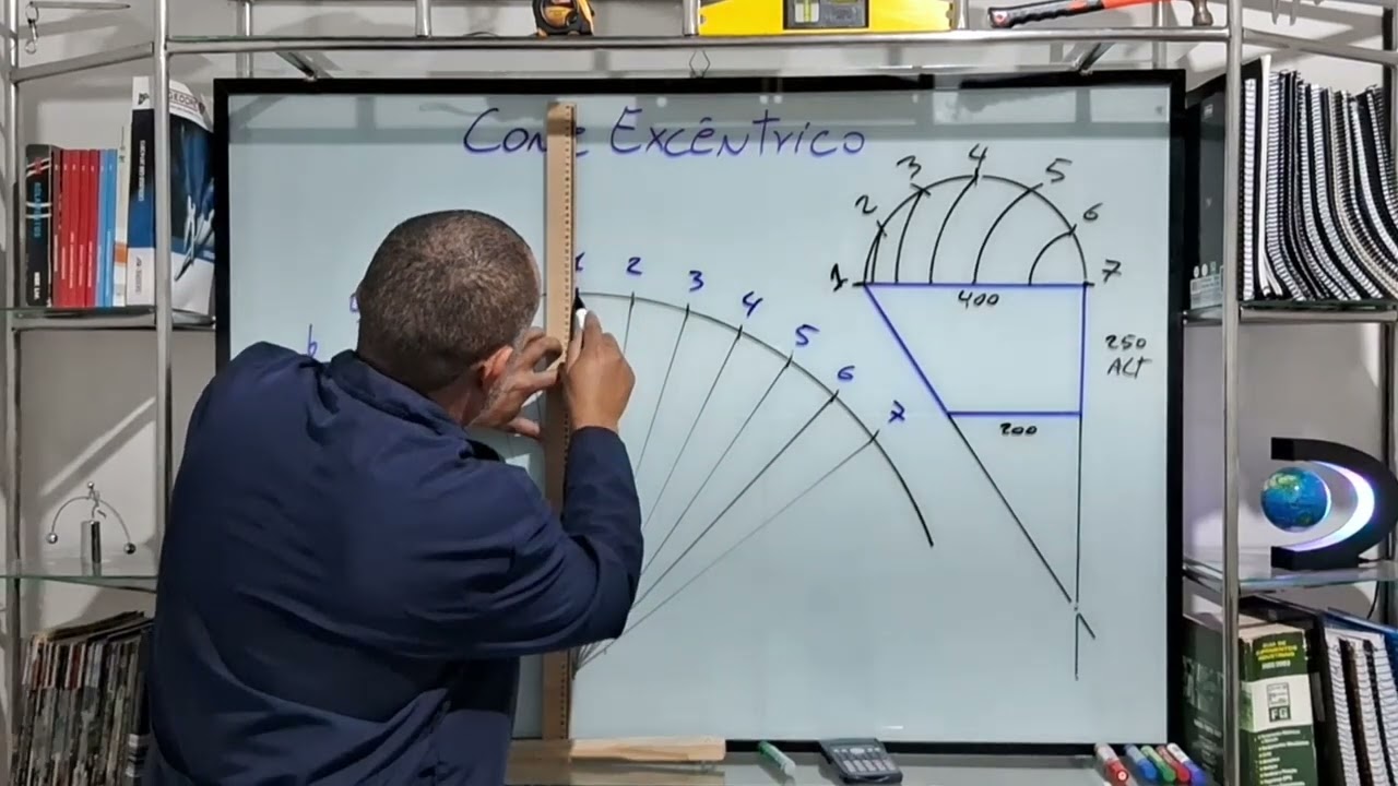 # Aula 12 # Curso de Caldeiraria Básico Gratuito, Traçado do Cone Excêntrico@ART.treinamentos