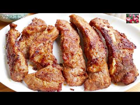 Sườn Heo Nướng Muối Ớt - Bí quyết Ướp và Nướng Sườn Non Mềm Ngon Thấm Vị Không Cháy by Vanh Khuyen