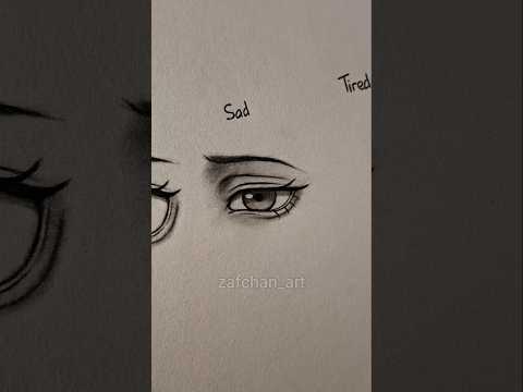 Drawing eye expressions ✨️ #drawing #howtodraw #art #tutorial #shorts