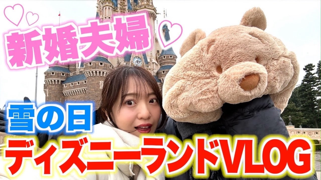 【VLOG】ディズニー好き破天荒新婚夫婦の雪の日ディズニーランドの楽しみ方