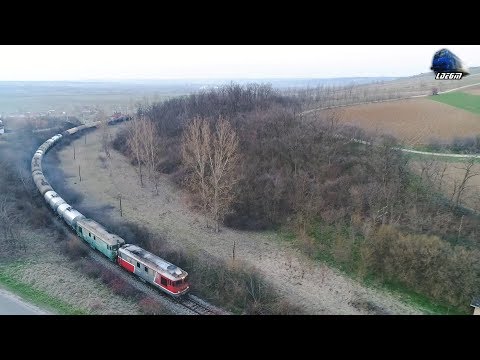 🚁[Drone] LDE2100 60-1404-8 & 60-0926-5 & Marfar CFR MARFĂ Freight Train  in Porți - 20 March 2020