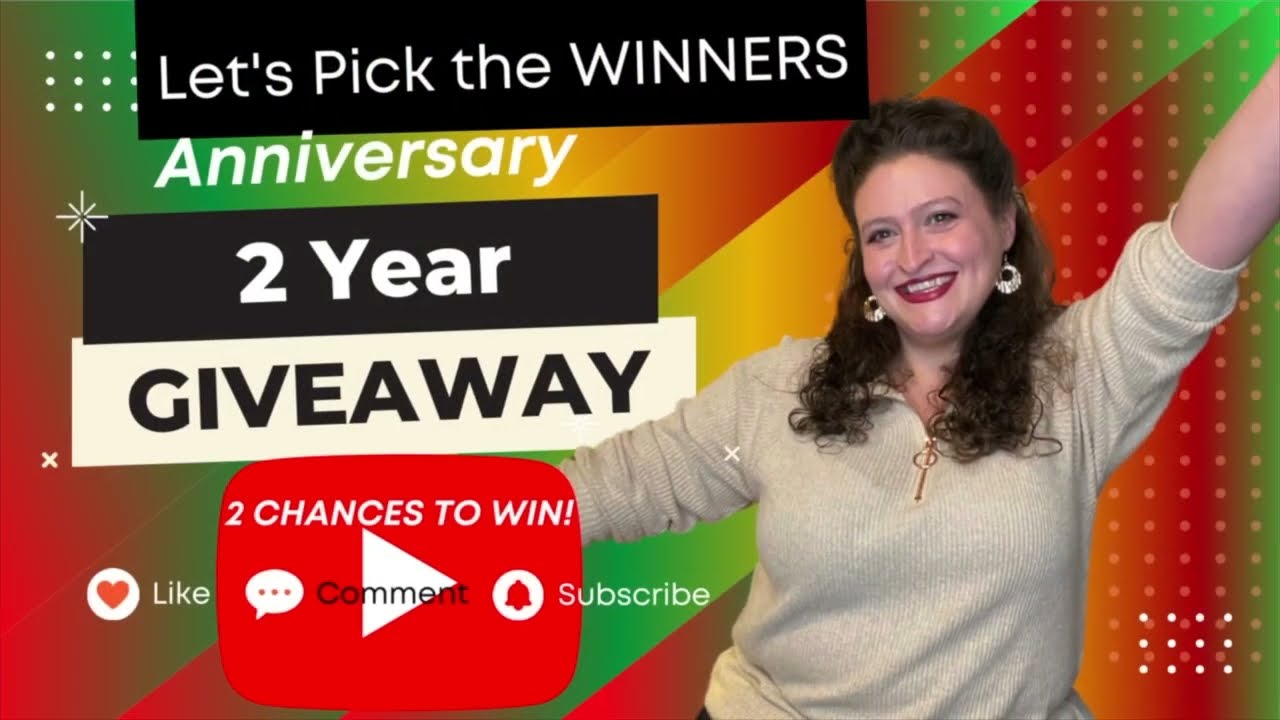 Let's pick the WINNERS! 2 year YouTube Anniversary Giveaways!!