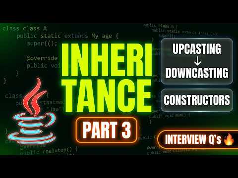 Java Inheritance Interview Questions Upcasting Downcasting Constructors Explained Java Series