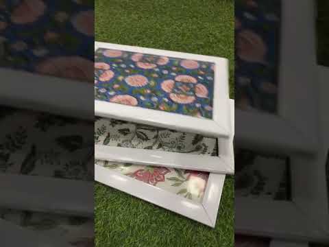 Modern Hand Block Printed Fabric Wall Hanging Frame