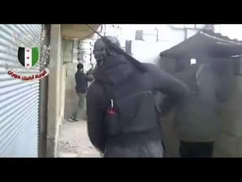 تمشيط منطقة سبينة في ريف دمشق بعد السيطرة علهيا من قبل لواء أبابيل حوران