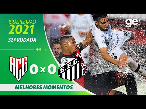 Gols e lances de Atlético-GO x Santos