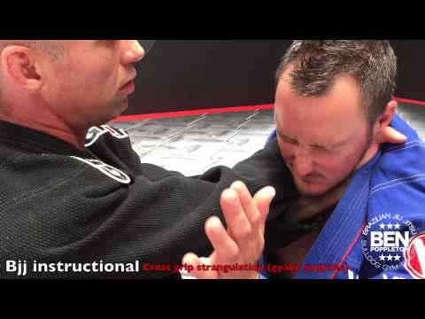 BJJ instructional Cross grip strangulation Gyaku Juji-jime