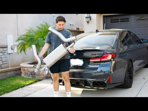 INSTALLING M5 F90 TITANIUM VALVED EXHAUST + DOWNPIPES