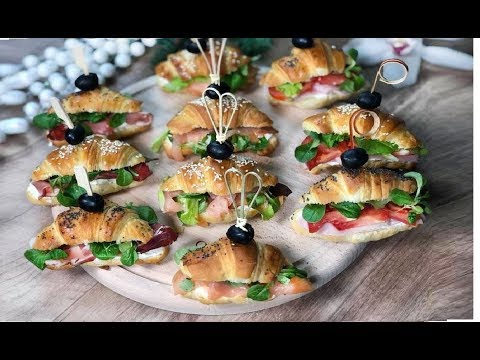 DELICIOUS SAVOURY CROISSANTS, SOFT AND QUICK TO FILLE FOR APPETIZERS, APERITIFS, BUFFETS