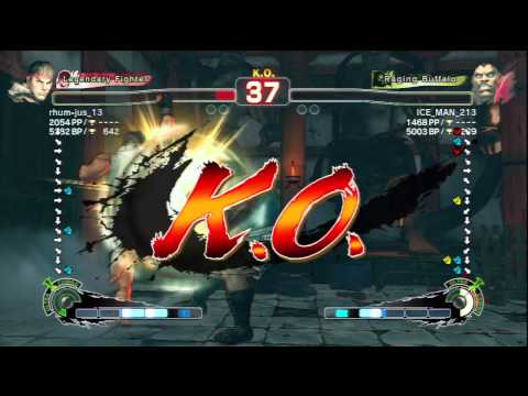 rhum-jus_13 (Ryu) Vs ICE_MAN_213 (Balrog) SSF4 AE Ranked Matches - PSN