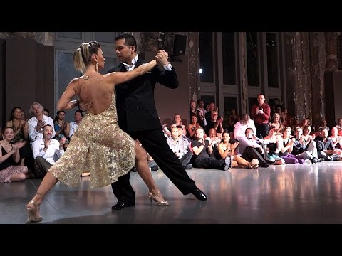  Sebastian Arce  and  Mariana Montes  are  dancing  at  Antwerpen Tango Festival  in  2016