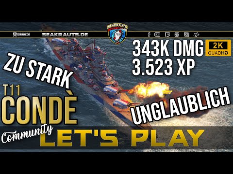 Replay - CONDÉ [T11 CA] - Superschiffe, Schaden farmen für Jedermann  - World of Warships [Deutsch]