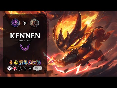 Kennen Mid vs Zed - KR Master Patch 12.23