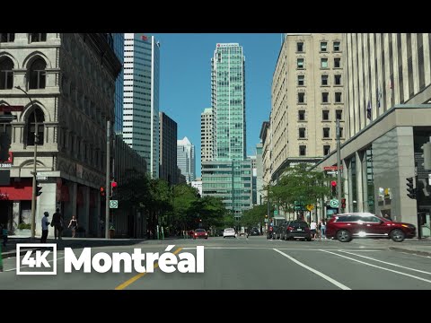 Driving Downtown, Montréal, Canada 4K (2022 Summer)