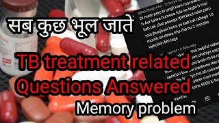 TB treatment related Questions Answered | Memory problem during TB treatment| Colours of life 