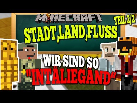 WIR SIND SO "INTÄLIEGÄND" - Stadt,Land,Fluss in Minecraft | Teil 2/2