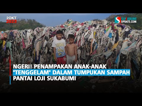 Kotornya Pantai Loji di Sukabumi, Anak anak Tenggelam dalam Tumpukan Sampah