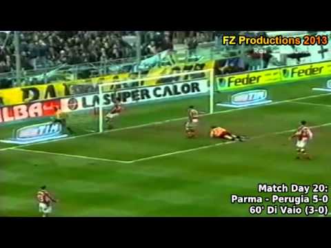 Serie A 2000-2001, day 20 Parma - Perugia 5-0 (Di Vaio goal)