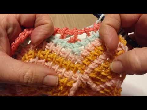 Tunisian Crochet Double Slip Stitch Decrease