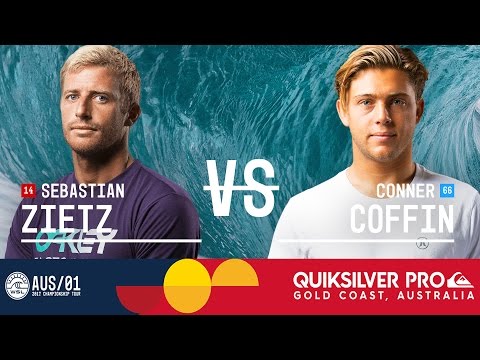 Sebastian Zietz vs. Conner Coffin - Quiksilver Pro Gold Coast 2017 Round Three, Heat 11