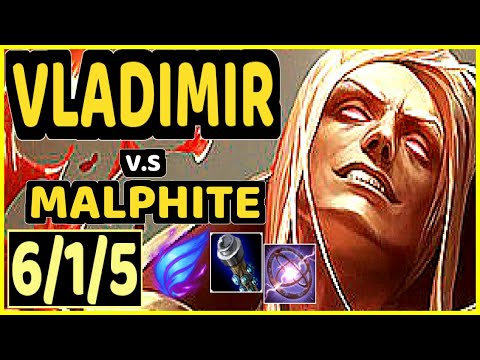 MAGIFELIX (VLADIMIR) vs MALPHITE - 6/1/5 KDA TOP CHALLENGER GAMEPLAY - EUW