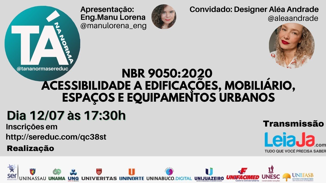 Tá na Norma - Acessibilidade a edificações, mobiliário, espaços e equipamentos urbanos