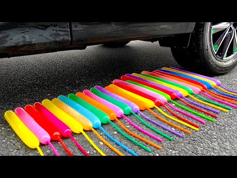 💦 Funny Crushing Experiment Water Long Balloons vs Car 🌈 Crushing Crunchy & Soft Things with Car!