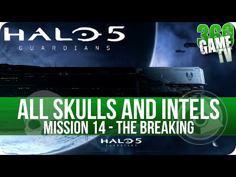 Halo 5 Guardians All Skull and Intel Locations Mission 14 The Breaking (Collectibles Guide Part 14)