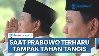 Momen Prabowo Terharu saat Proses Pengibaran Sang Saka Merah Putih dalam HUT ke-80 RI di Istana