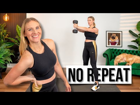 30 minute NO REPEAT Full Body Strength Training