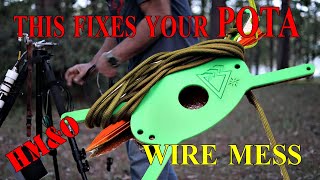 POTA Game Changer, 3d Print : Wire Winder with Built in Tent Stake!